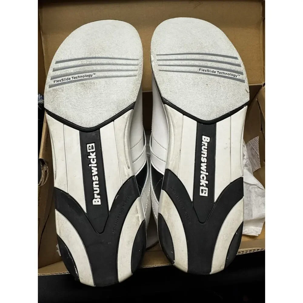 Women's Bowling Shoes Size 10 Brunswick Silk White/Black